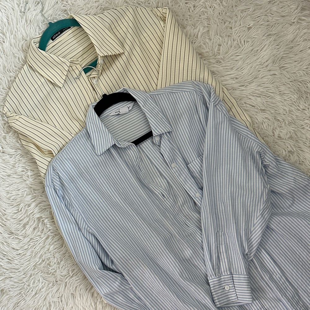 Striped poplin shirt bundle